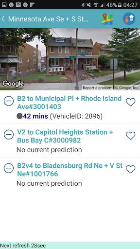 Washington DC Bus Tracker screenshot 2