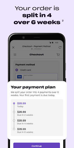 Zip previously Quadpay screenshot 3