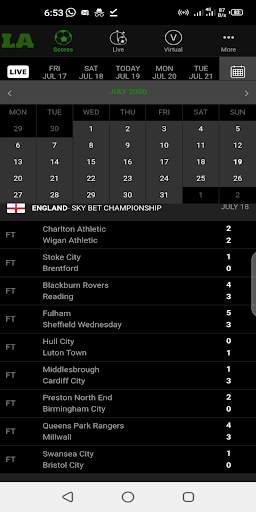 LiveScores App 4 تصوير الشاشة