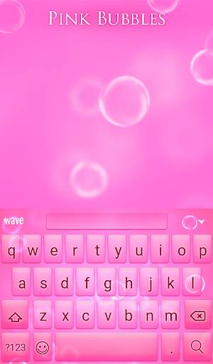 Pink Bubbles Animated Keyboard   Live Wallpaper screenshot 2