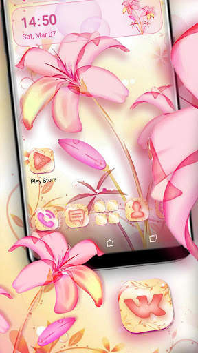 Lily Pink Launcher Theme screenshot 1