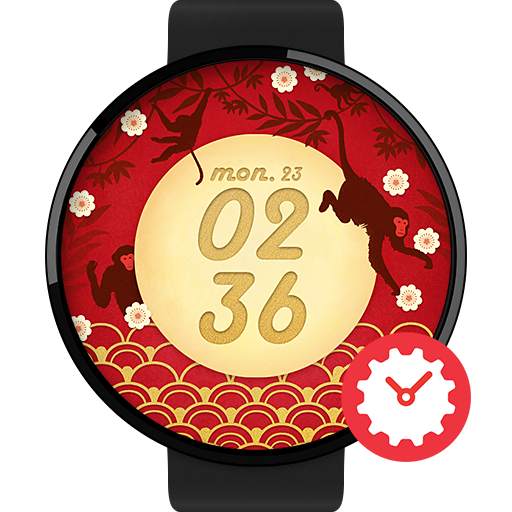 Red Monkey watchface by Mowmow knight_1819079