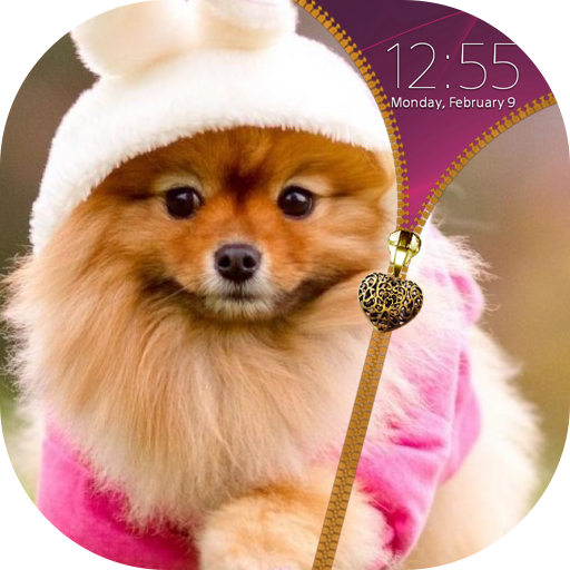 Puppy Zipper Lock Screen icon