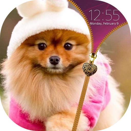 Puppy Zipper Lock Screen 1.3