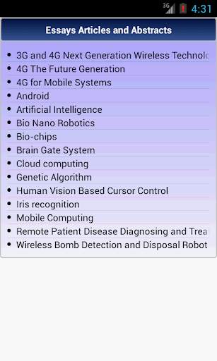 Essays, Articles & Abstracts screenshot 1