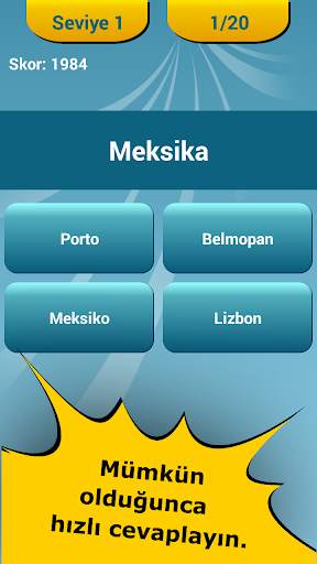 Ülke Başkentleri Quizi screenshot 2