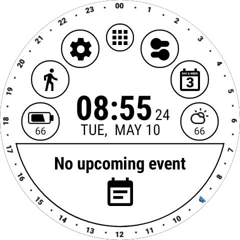 Calendar Watch Face स्क्रीनशॉट 7