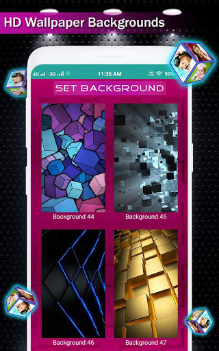 Photo Frame Live Wallpaper 3D Cube Screensaver app screenshot 3