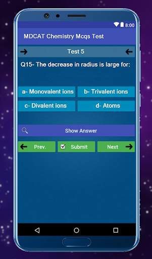 MDCAT Chemistry Mcqs Test скриншот 2
