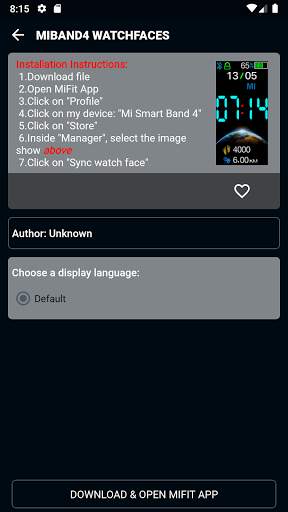 Mi Band 4 WatchFaces - Tool screenshot 4