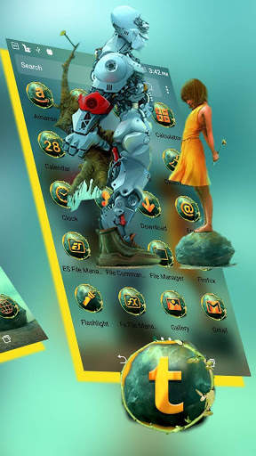 Girl Robot Lover Launcher Theme screenshot 3