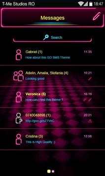 Dark Pink Neon SMS скриншот 4