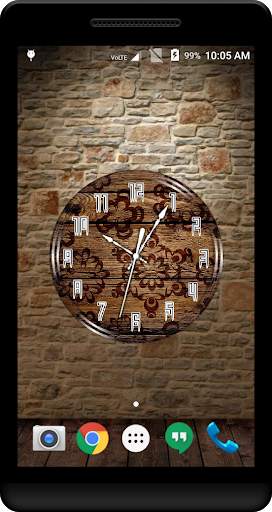 Brown Clock Live Wallpaper screenshot 1