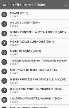 All DISNEY Album Songs Lyrics screenshot 2