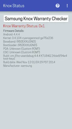 KNOX Status Samsung screenshot 4
