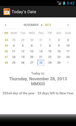 Today's Date screenshot 1