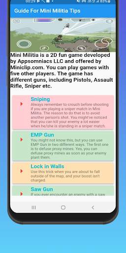 Guide for mini militia screenshot 3