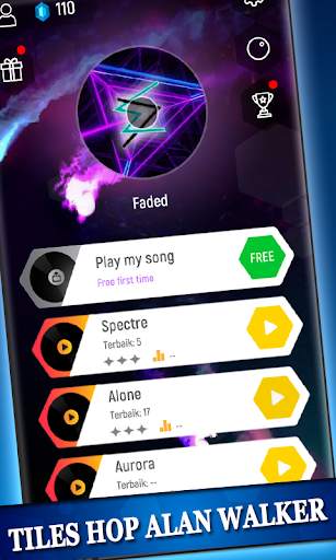 Alan Walker Tiles Hop Song Games screenshot 1