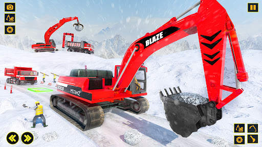 Snow Excavator Sim Crane Game स्क्रीनशॉट 2