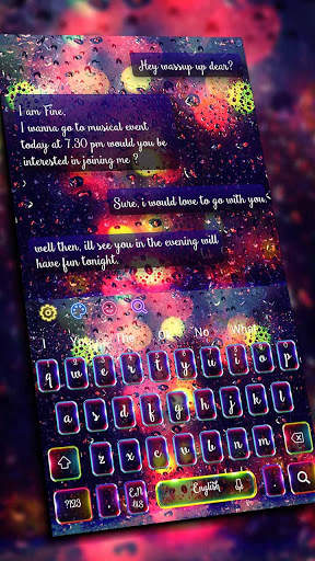 Luminous Water Drops Keyboard screenshot 1