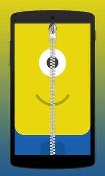 Funny Minion Zipper Screenlock screenshot 2