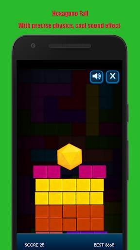 Hexagon Fall Physic Game screenshot 3