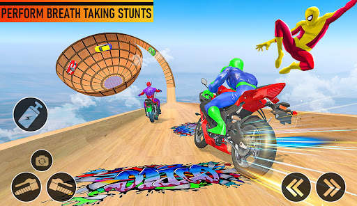 Superhero Mega Ramp Bike Stunt screenshot 7