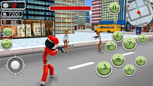Santa Stickman Rope Hero Game screenshot 2
