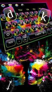 Glossy Colorful Skull Keyboard Theme स्क्रीनशॉट 2