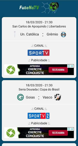 FuteNaTV - Futebol na TV - Seu guia de jogos screenshot 1