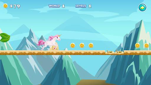 Princess Unicorn Running Game screenshot 1