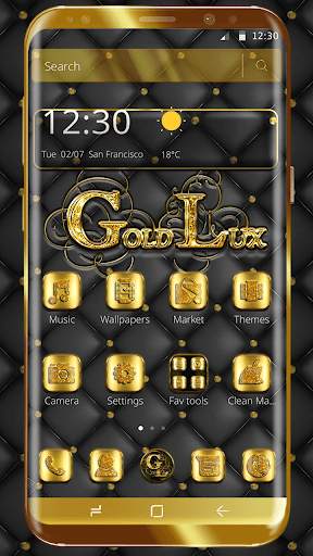 Gold Lux Launcher Theme 5 تصوير الشاشة