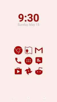 Stamped Red Icons 1 تصوير الشاشة