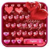 Red Peach Heart Keyboard 10001004