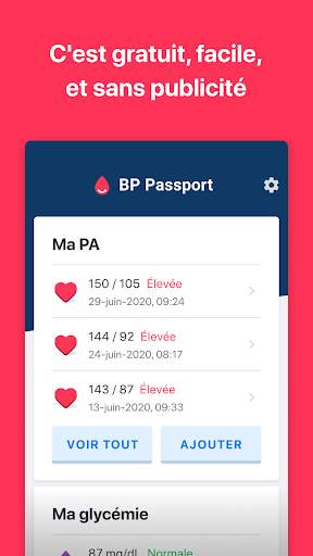 BP Passport: Free blood pressure   diabetes chart screenshot 4