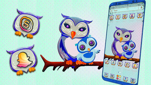 Cute Owl Launcher Theme screenshot 2