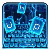 Blue Electric Circuit Keyboard Theme 10001002