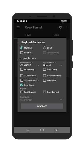 Oreo Tunnel - (SSH/SSL/VPN) screenshot 1