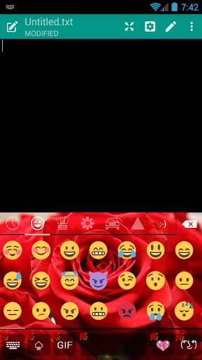 Love Rose Emoji Keyboard Theme screenshot 4