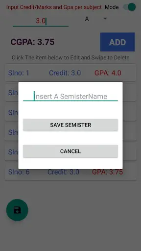 CGPA Calculator-Best university Cgpa Calculator स्क्रीनशॉट 6