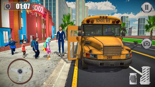 School Coach Bus Driver Game 1 تصوير الشاشة