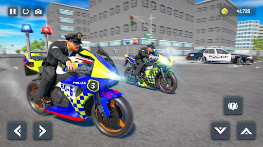 Police Bike Stunt Race Game screenshot 3