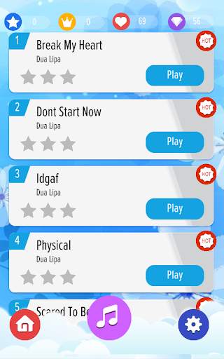 DUA LIPA Piano Tiles screenshot 2