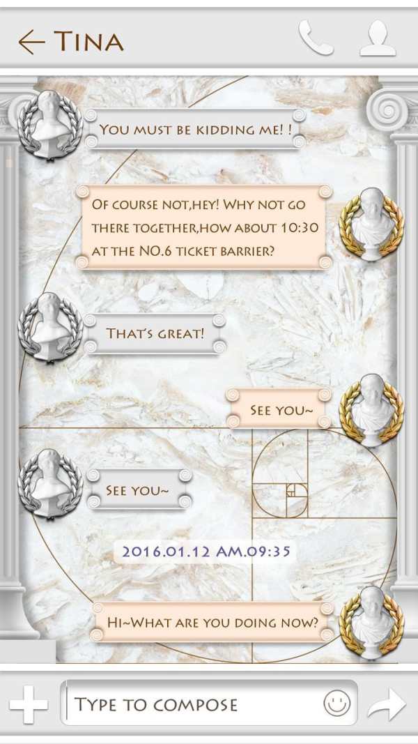 GO SMS GOLDEN SECTION THEME screenshot 3