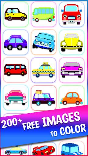 Cars Pixel Art Color by Number स्क्रीनशॉट 3