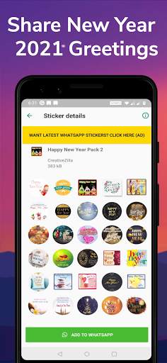 New Year Stickers for WhatsApp screenshot 6