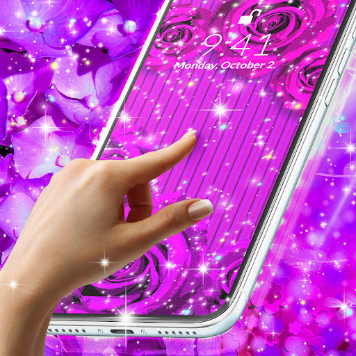 Purple live wallpaper screenshot 4
