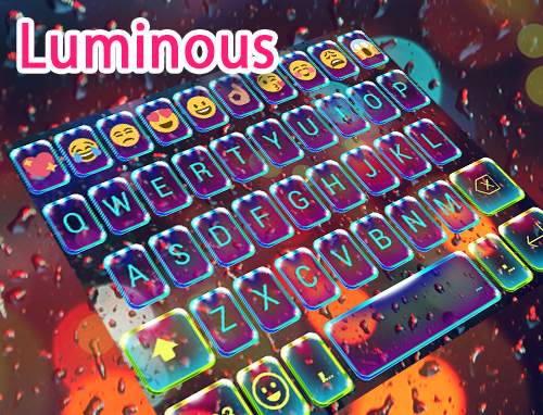 Luminous Emoji Keyboard Theme स्क्रीनशॉट 6