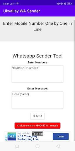 Ukvalley WA Sender screenshot 2