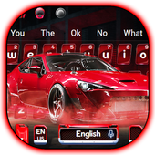 Motyw klawiatury Red Racing Sports Car icon